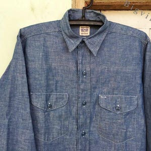 Vintage 50's Sweet-orr Chambray Work Shirt One Wash - Etsy