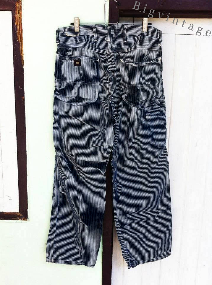 Vintage 50's LEE Hickory Stripe Denim Work Jeans Gripper Vintage 50's LEE Hickory Stripe Denim Work Jeans Gripper