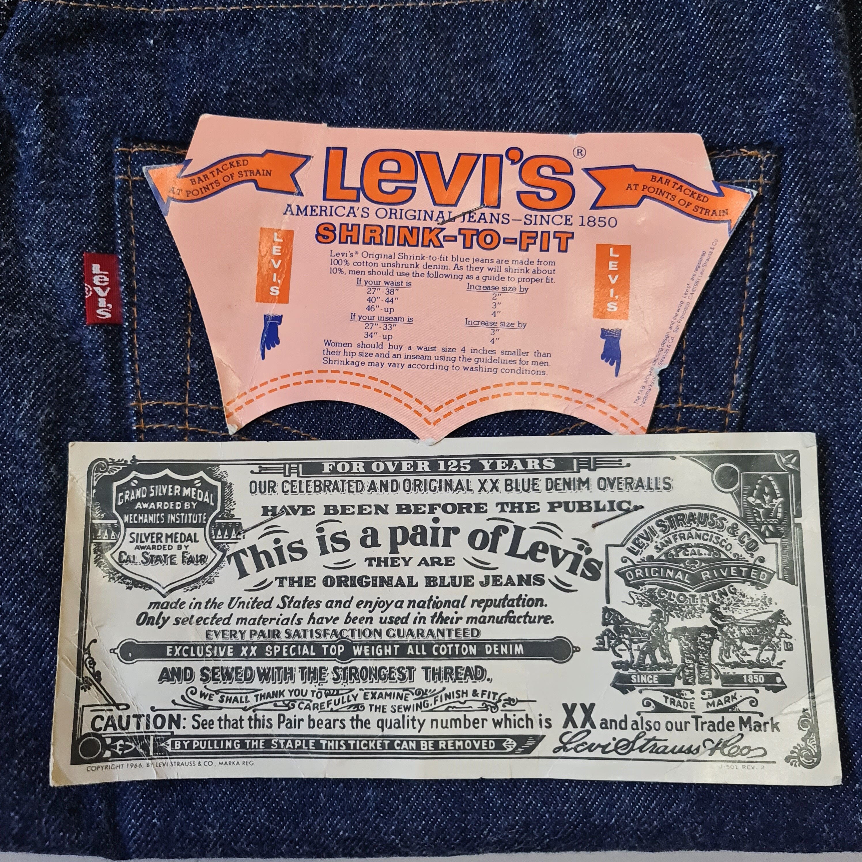 Vintage Levi's 501 Red Line W31 L36 Deadstock - Etsy Polska