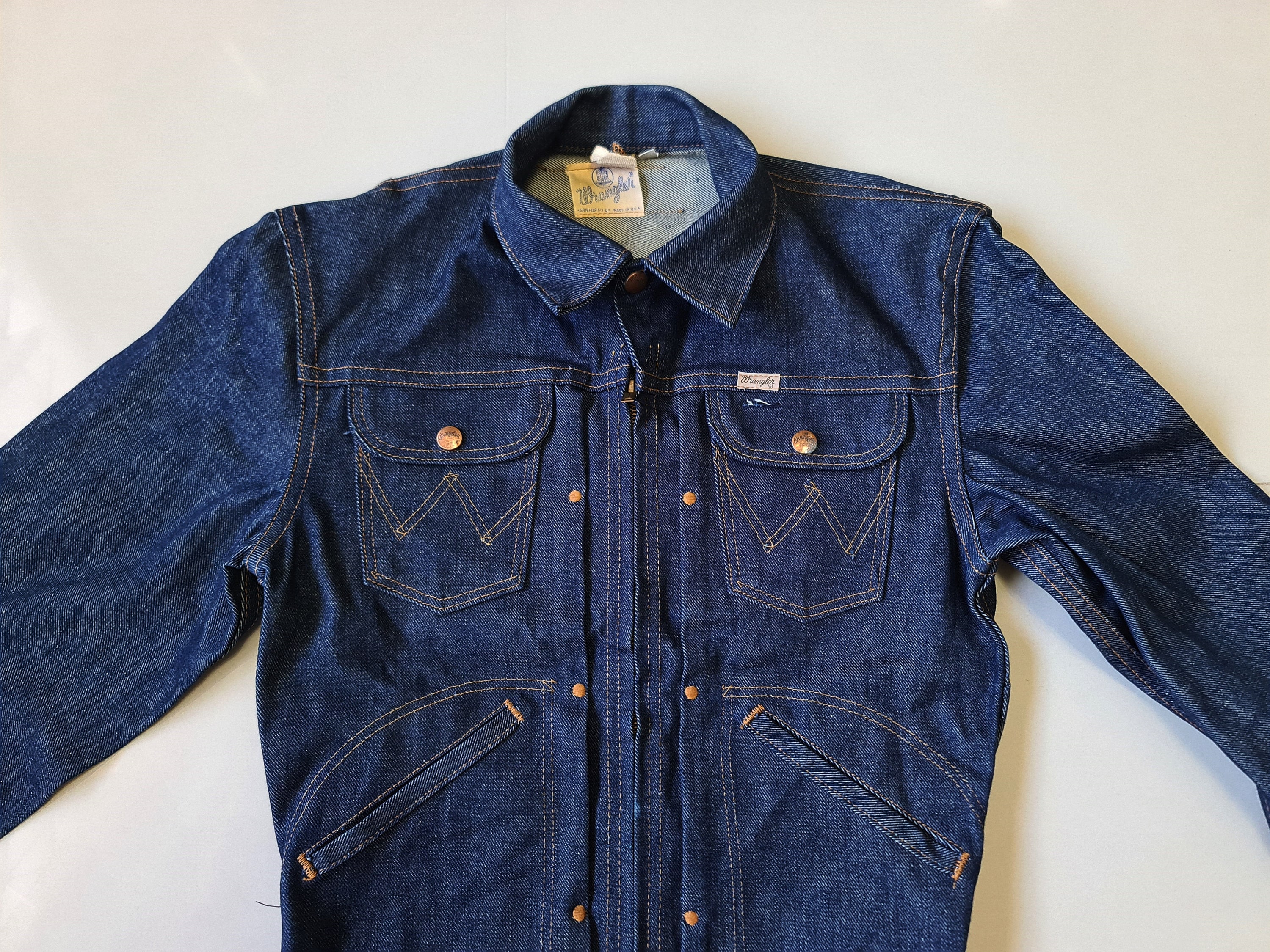 Vintage 60s Wrangler Blue Bell Jacket Small Size. 32 Vintage 60s Wrangler Blue Bell Jacket Small Size. 32