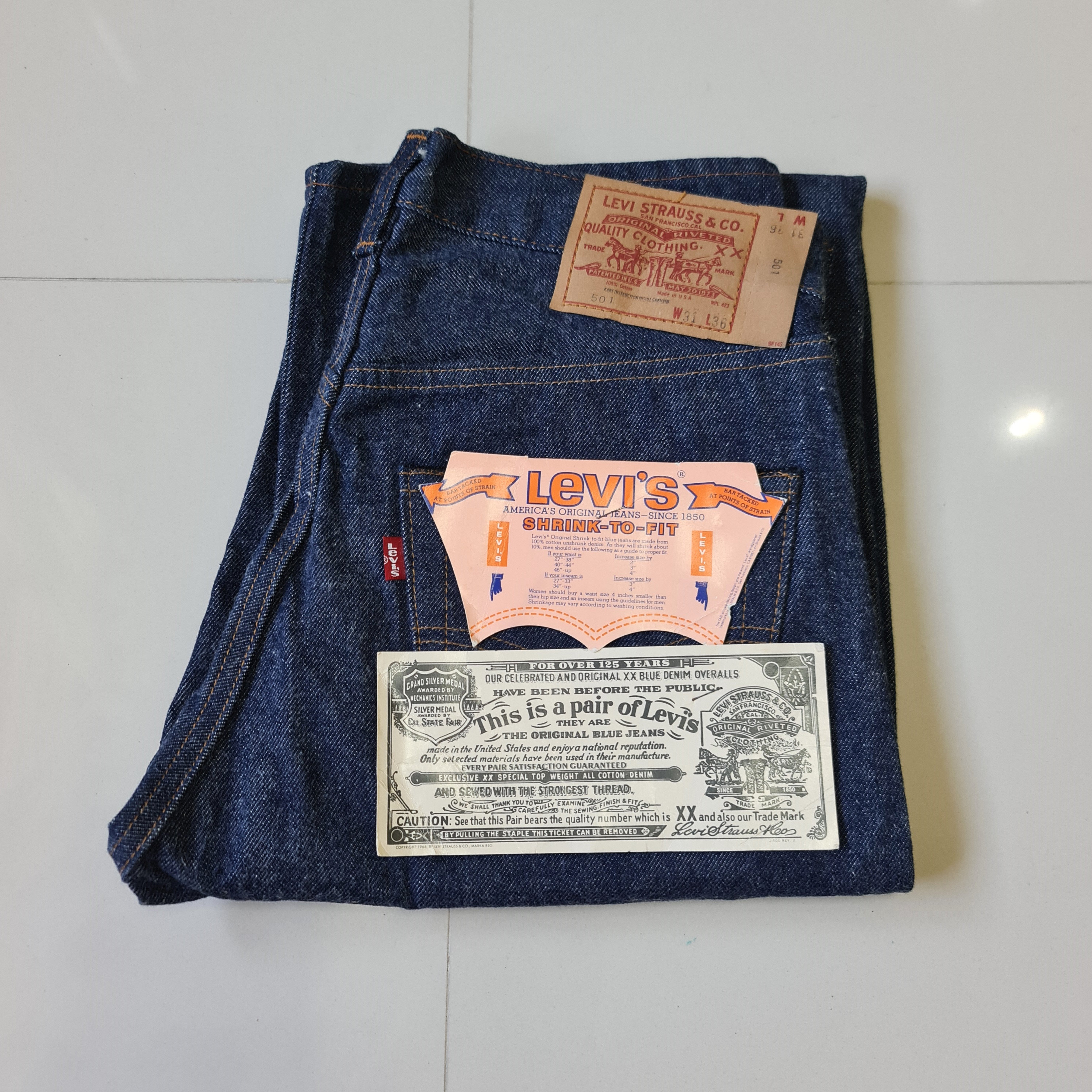 LVC Levi's Vintage Clothing 501Z XX 1954 Selvedge Denim Jeans 34X34 Made in  USA