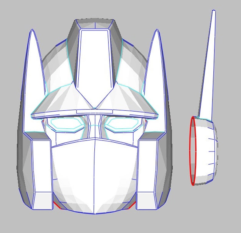 Чертеж оптимуса прайма из бумаги