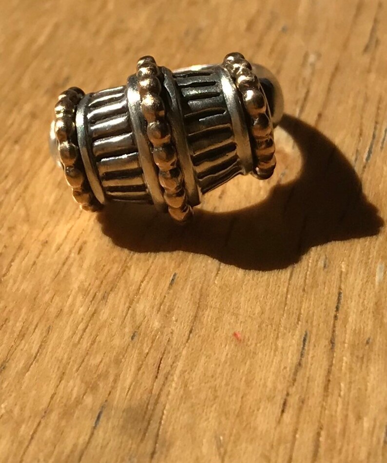 tone 2 Ring heavy weight Sterling /& 14K