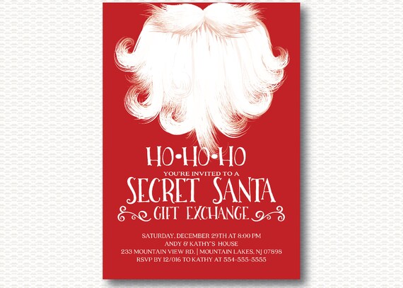 Secret Santa Invitation Wording Sample 10