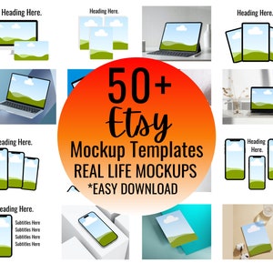 Mockup Templates for Printables sold on ETSY | Canva mockup templates | Drag and Drop MOCKUPS | Sell printables on Etsy