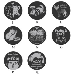 Engraved Slate Coaster Many Cat Designs Single or Set of 4 image 3