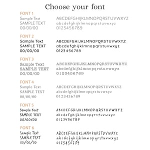 May include: A graphic showing six different font styles with the text "Sample Text", "SAMPLE TEXT", and "00/00/00" in each style. The font styles include uppercase and lowercase letters, numbers, and punctuation.