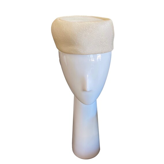 60’s Mr. John Classic Ivory Pillbox Hat