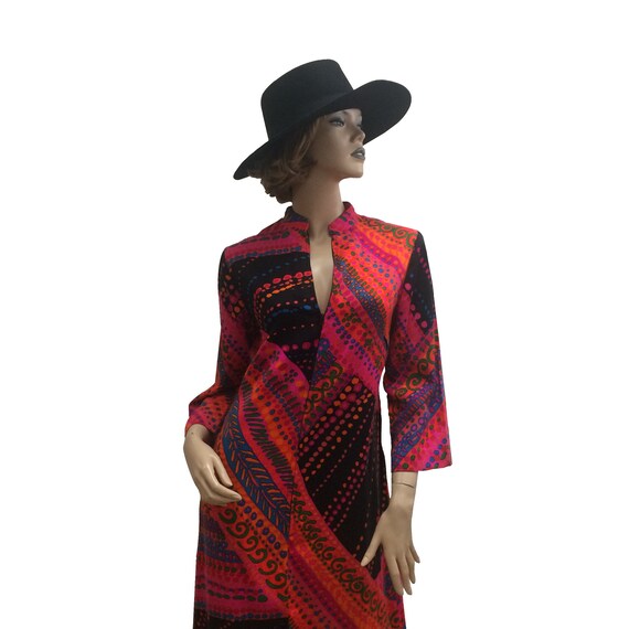 60’s Cotton Abstract Pattern Dress - image 2