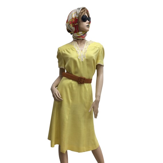 60’s Carlye Linen Top & Skirt Set