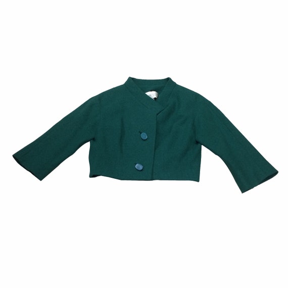 40’s Cropped Green Wool Jacket