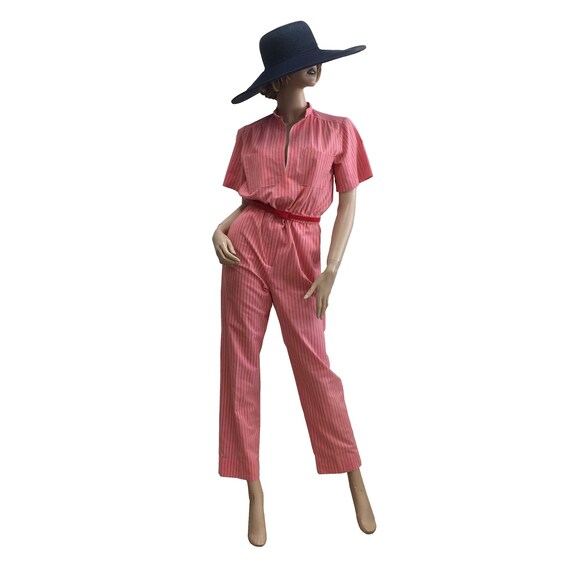 80’s Pinstripe Twill Jumpsuit