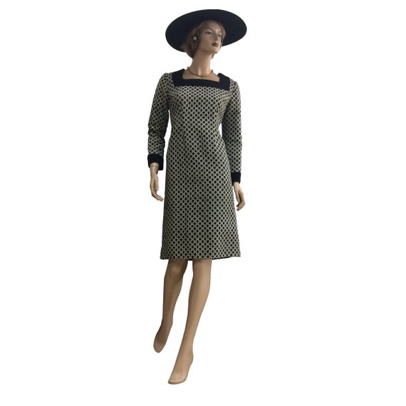 60’s Long-Sleeve Wool Dress