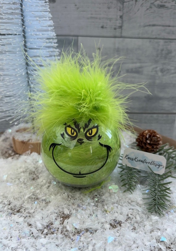 Feather Grinch Large Ball Ornament