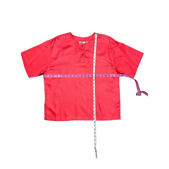 Vintage Leslie Fay Options Coral Pink Blouse Size… - image 3