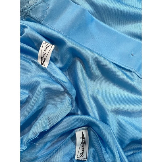 Vintage Shadowline Blue 4 pc Nylon Lace Peignoir … - image 9