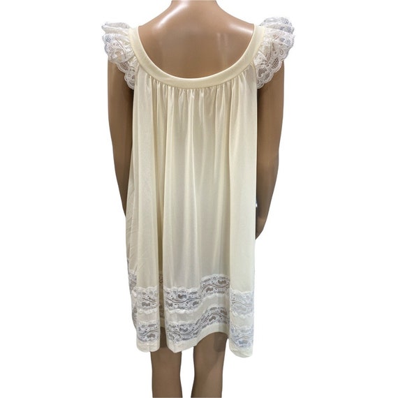 Vintage Miss Elaine Babydoll Nightgown Teddy Negl… - image 2
