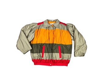 Vintage Misty Harbor Wear in Good Health Color Blocked Puffy Down Jacket Size S