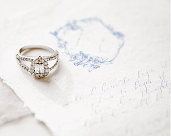 Blue Wedding Invitation, Wedding Invitation Template, Printable Download, Invite, RSVP & Details Printable, Wedding Crest Invitation