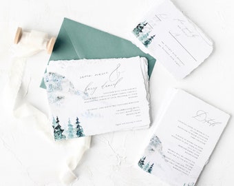 Mountain Wedding Invitation, Rustic Wedding Invitation, Wedding Invitation Template, Printable Download, Invite, RSVP & Details Printable