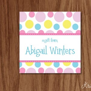 Birthday Gift Tags | Girls A Gift From Stickers | Present Labels | Kids Calling Cards