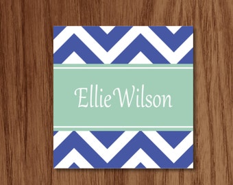 Gift Tags, Present Stickers | Personalized A Gift From Cards for Gift Giving | Custom Chevron Birthday Cards