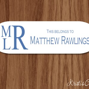 This belongs to Labels Stickers Stacked Monogrammed | Etsy