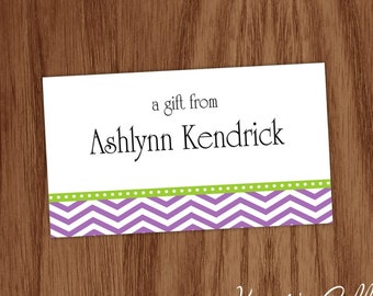 A Gift From Cards | Personalized Girls Calling Cards | Custom Present Stickers | Kids Birthday Cards | To From Gift Tag