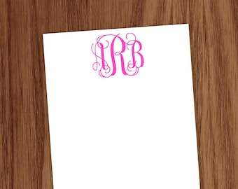 Personalized Monogrammed Notepad | Stationery Gift for Ladies, Moms, Teens | Custom Memo Pad Gift for Her | 3 Letter Monogram