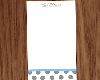 Polka Dot Note Pad | Personalized Stationery Gift for Moms, Teachers, Friends | Memo Pad for Things to Do Lists