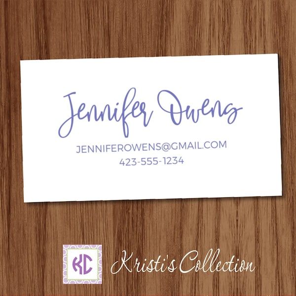 Personalized Calling Cards or Stickers | Personal Calligraphy Mommy Cards | Womens Business Card with Contact Information