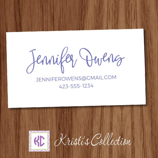 Personalized Calling Cards or Stickers | Personal Calligraphy Mommy Cards | Womens Business Card with Contact Information