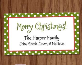 Personalized Christmas Gift Tags or Stickers