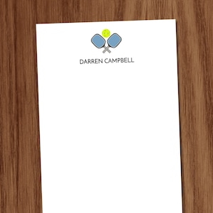 Pickleball Paddle Notepad | Personalized Gift for Pickleball Lovers | Stationery for Him