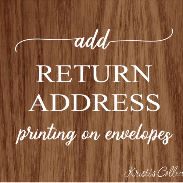 Add Return Address Printing to any Note Card Order