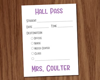 Pase de maestro personalizado / Juego de cuatro blocs de notas / Regalo de regreso a clases / Pase de consejero escolar para blocs de notas de clase