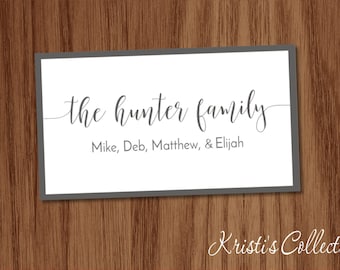 Family Calling Cards | Calligraphy Gift Tag Labels | A Gift From Stickers | Present Enclosure Cards