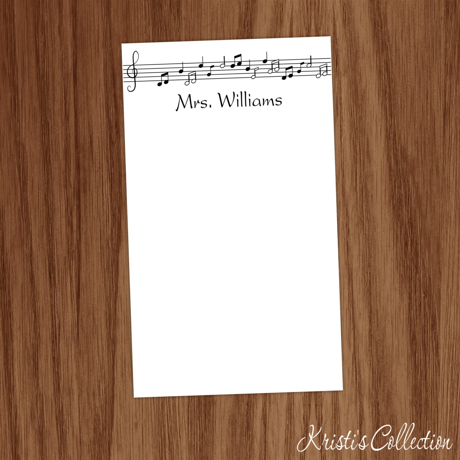 Music Note Notepad Personalized Gifts for Music Chorus Choir Etsy