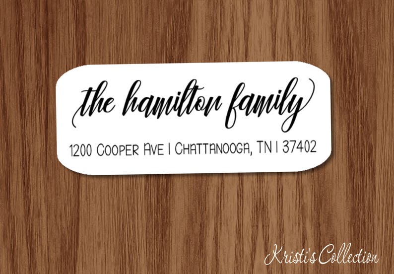 Custom Personalized Family Return Address Shipping Mailing Label Family