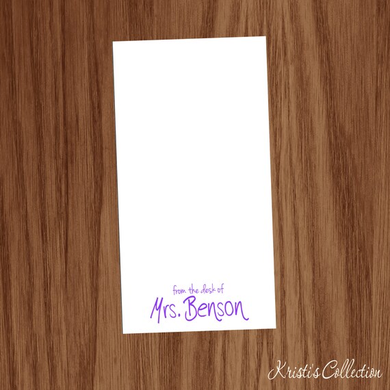 Personalized From The Desk Of Notepad Great Gift For Etsy