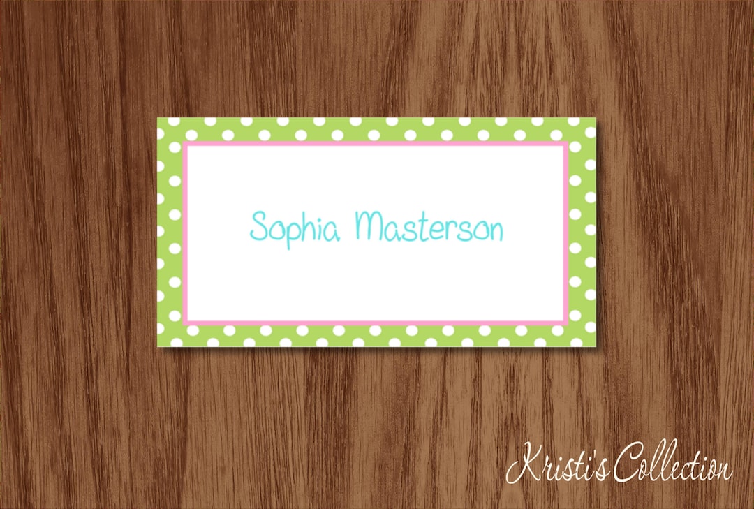 Girls Gift Tags Personalized Calling Cards Custom A Gift From Stickers ...