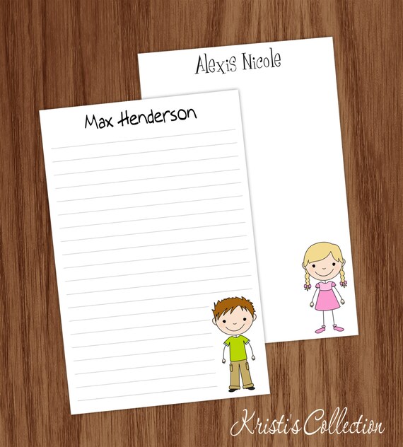 personal stationery for kids