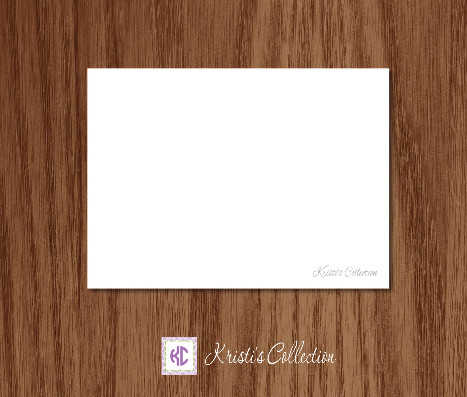 Striped Flat Note Card Set Personalized Preppy Stationery Etsy