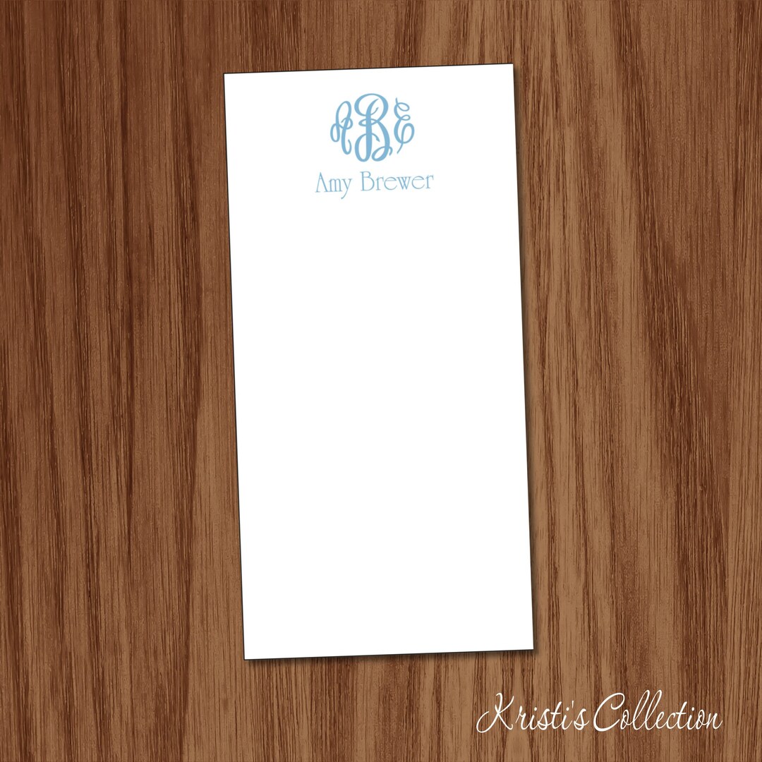 Monogrammed Notepad | Personalized Stationery | Classy Writing Paper ...