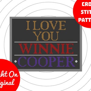 I Love You Winnie Cooper - Wonder Years Cross Stitch Pattern