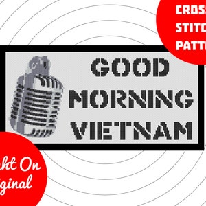 Good Morning Vietnam Robin Williams Cross Stitch Pattern