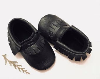 black hard bottom shoes for babies