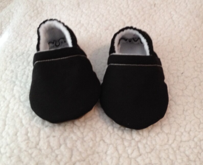 Baby Booties in Black Crib Shoes Baby Gift Etsy