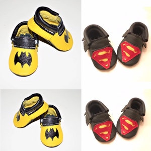 Superhero Moccasins, Super hero baby shoes, Baby Boy Moccasins, Baby boy shoes, Loafer Moccasins, Halloween Moccasins, Baby Gifts