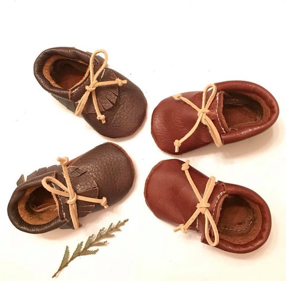 leather baby moccasins